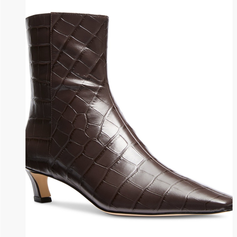 Michael‎ Kors Women's Cosmo Croc-Embossed Kitten Heel Booties